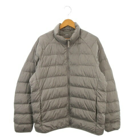 樂天商城 - 【中古】ユニクロ UNIQLO ULTRA LIGHT DOWN ダウンジャケット XL グレー 長袖 スタンドカラー キルティング /AH33 ■ECD003 メンズ 【ベクトル 古着】 260410