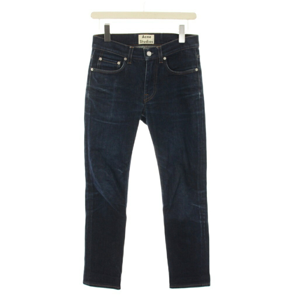 [중고] 여드름 스튜디오스 Acne Studios ACE STR RAW 데님 팬츠 청바지 슬림 28/32 감색 네이비 무지 스트레이트 / YM ■ ECD003 여성 [벡터 헌옷] 260407