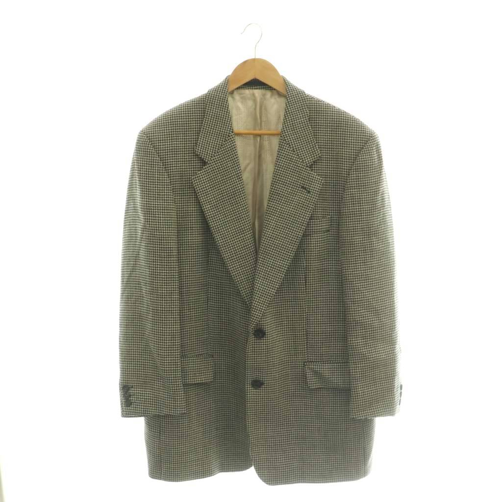 Rakuten - 【中古】ヒューゴボス HUGO BOSS テーラードジャケット シングル 総柄 ブラック ホワイト /DF ■ECD003 メンズ 【ベクトル 古着】 260409