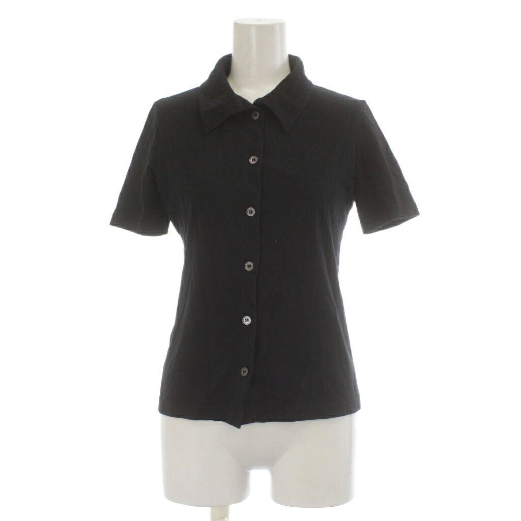 Polo Shirt - 【中古】ヘルムートラング HELMUT LANG ポロシャツ M 黒 ブラック 半袖 /GP ■ECD003 レディース 【ベクトル 古着】 260406