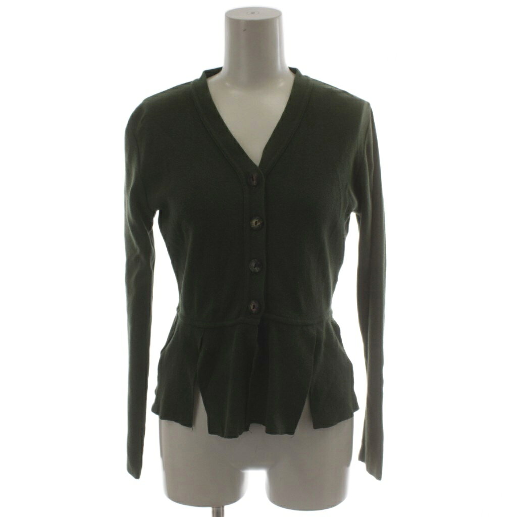 【中古】ジャンポールゴルチエ ファム Jean Paul GAULTIER FEMME カーディガン 40 緑 グリーン ペプラム 切り込み 570-5.CKR.YG.SM.1024 /GG ■ECD003 レディース 【ベクトル 古着】 260406