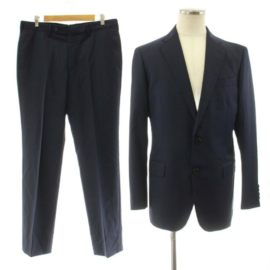 Other - 【中古】バーニーズニューヨーク BARNEYS NEW YORK シングルスーツ セットアップ テーラードジャケット 背抜き パンツ ジップフライ ウール 50 紺 ネイビー 202059829 /KU ■ECD003 メンズ 【ベクトル 古着】 260407