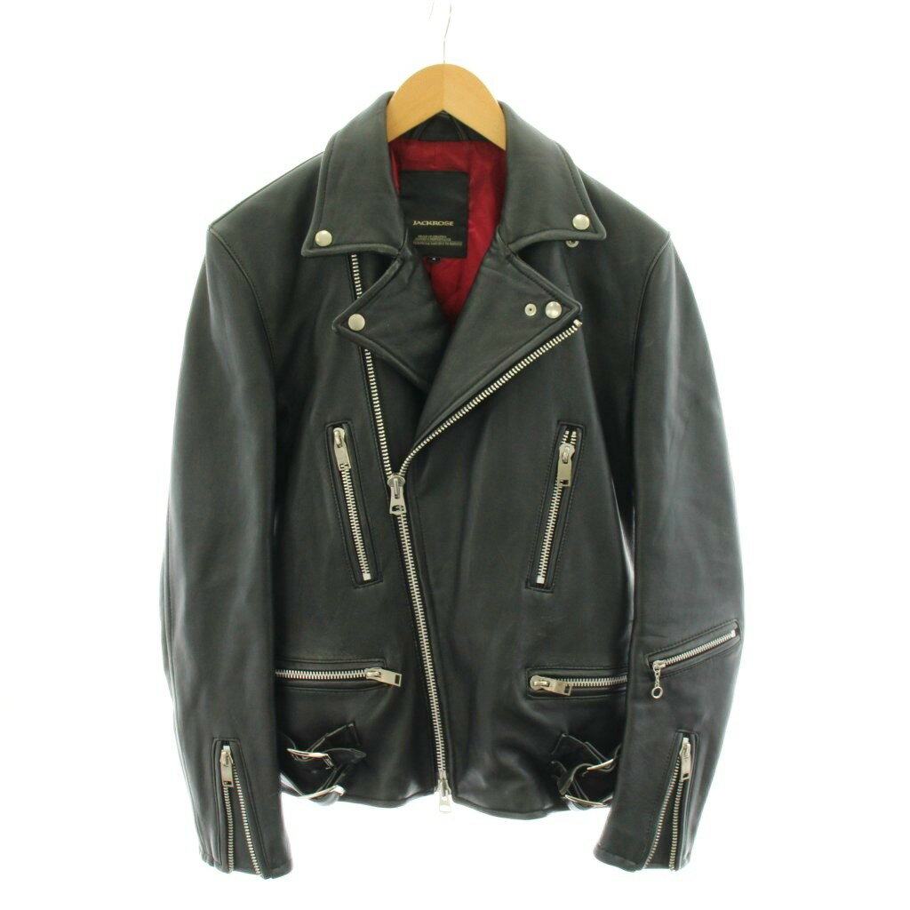 JACKROSE レザーダブルライダースライトニングジャケット サイズ4 JACKROSE（ジャックローズ） 革ジャン ライダース JE-BUFFARO CALF