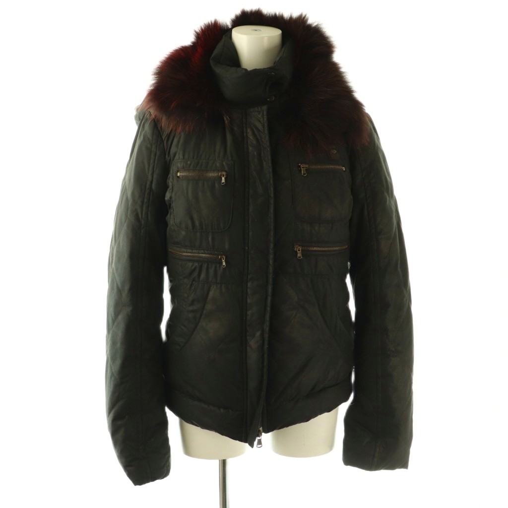 Other Jackets Jumpers - 【中古】マックス&コー MAX&CO. ダウンジャケット I40 ブラック ダークブラウン /ES ■ECD003 レディース 【ベクトル 古着】 260406