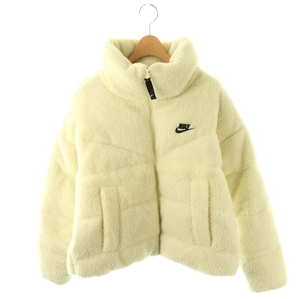 【中古】ナイキ NIKE ダウンジャケット ボア M オフホワイト /ES ■ECD003 レディース 【ベクトル 古着】 260406の商品画像