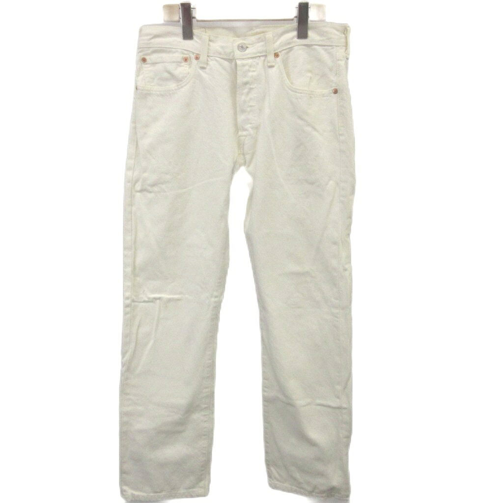 [중고] 리바이스 Levi 's 501 데님 팬츠 청바지 W31 L32 화이트 화이트 무지 긴 바지 /YU ■ ECA004 남성 [벡터 헌옷] 260413