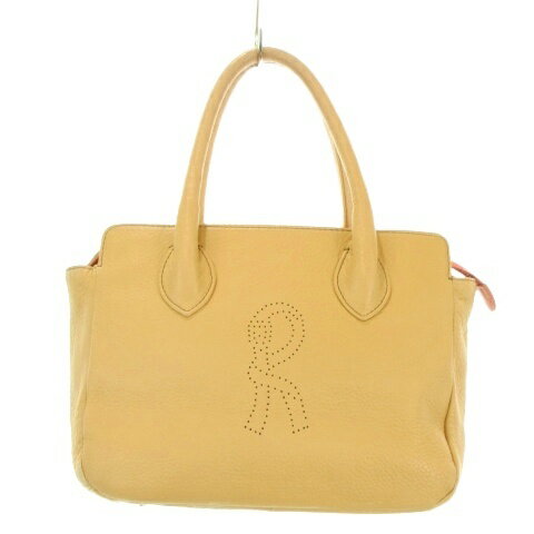 C, G, K - 【中古】ロベルタディカメリーノ Roberta di Camerino ハンドバッグ レザー 本革 オレンジ パンチング ロゴマーク /AH19 ■GY59 レディース 【ベクトル 古着】 260416