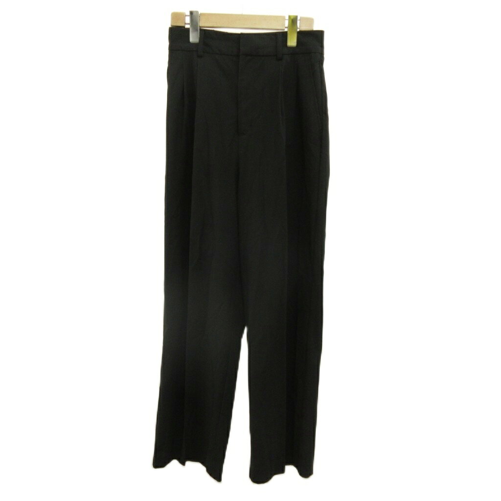 【中古】グローバルワーク GLOBAL WORK ワイドパンツ M 黒 ブラック ストレートシルエット フルレングス タック入り /PP レディース 【ベクトル 古着】 260423 auc-vector-20907845 ブランド古着の買取販売ベクトル パッケージ画像