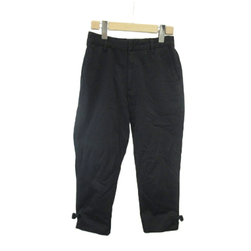 【中古】ロペピクニック ROPE Picnic パンツ 36 黒 ブラック 無地 七分丈 裾リボン /KK レディース 【ベクトル 古着】 260423 auc-vector-20888140 ブランド古着の買取販売ベクトル パッケージ画像