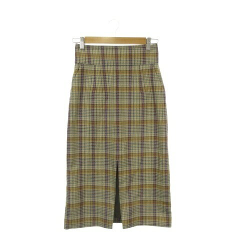 樂天商城 - 【中古】レイビームス Ray Beams The Way of Chic スカート 0 ベージュ チェック柄 スリット ミディ丈 /AH38 ■ECC004 レディース 【ベクトル 古着】 260427