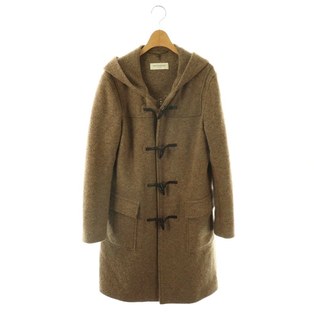 トゥルー トラサルディ TRU TRUSSARDI ダッフルコート ウール 40 茶 /SY ■OS レディース  260421