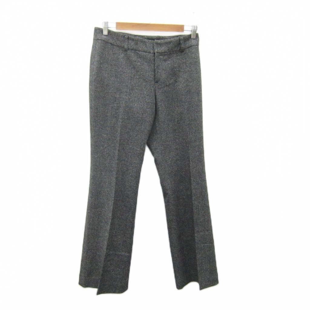 【中古】アンタイトル UNTITLED スラックスパンツ フレアパンツ ロング丈 シルク混 3 L グレー /SY9 ■ECC004 レディース 【ベクトル 古着】 260508