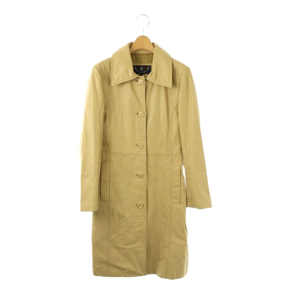 モンテス MONTES LEATHER WEAR レザーコート 牛革 M ベージュ /ES ■ECB004 レディース  260427