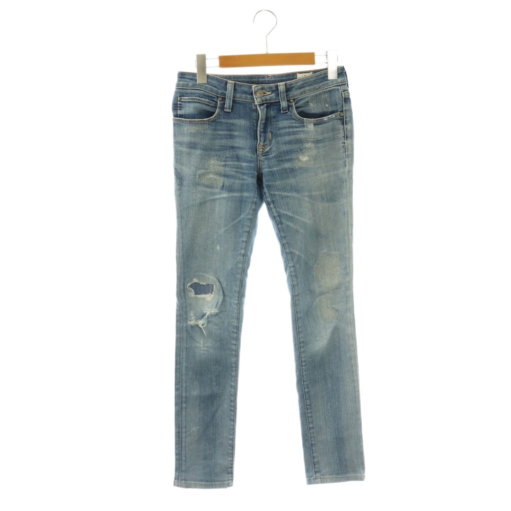 [Used] Edwin EDWIN Denim Pants Jeans Skinny Distressed 26 Light Blue /ES ■ECB004 Women's [Vector Used Clothing] 260428