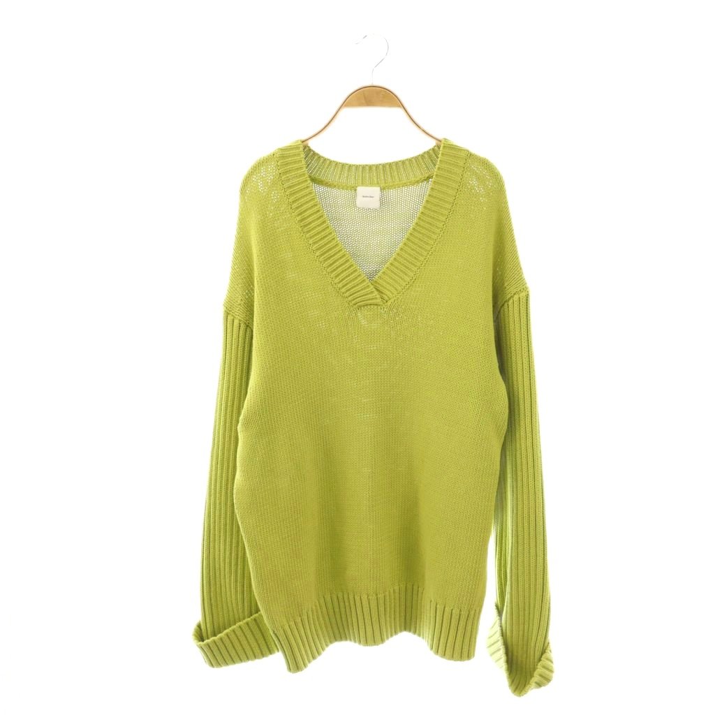 Long-Sleeved Knit - 【中古】スピック&スパン Spick&Span ニット セーター 長袖 Vネック ライトグリーン /DO ■GY62 レディース 【ベクトル 古着】 260424
