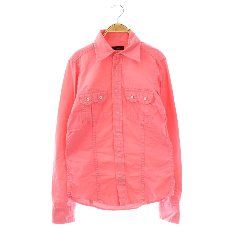 樂天商城 - 【中古】ディースクエアード DSQUARED2 シャツ 長袖 46 ピンク /ES ■GY62 メンズ 【ベクトル 古着】 260424