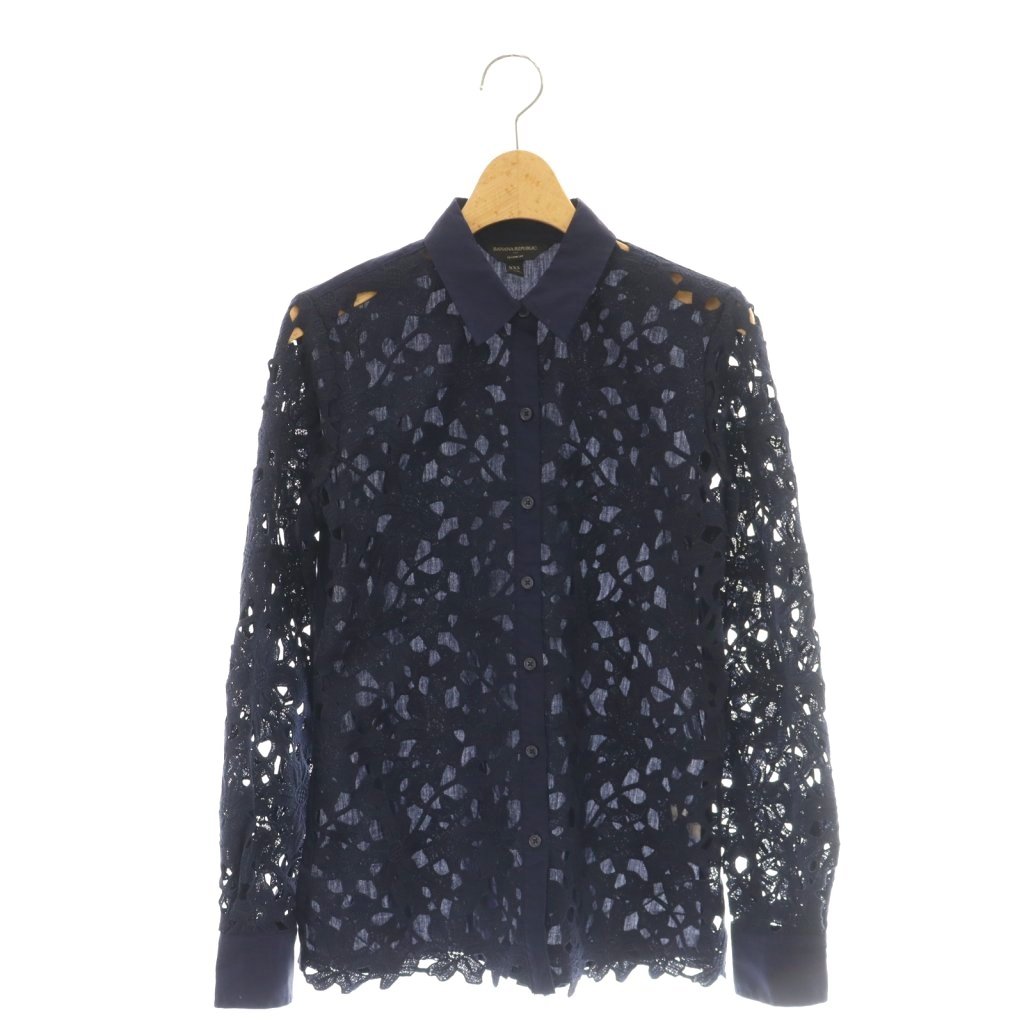 樂天商城 - 【中古】バナナリパブリック BANANA REPUBLIC シャツ ブラウス XXS 紺 ネイビー 長袖 /AG ■GY62 レディース 【ベクトル 古着】 260428