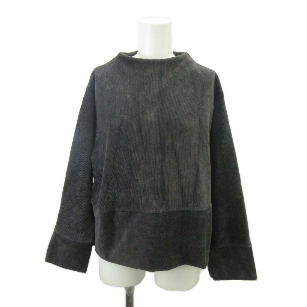 テチチ テラス Te chichi TERRASSE カットソー コーデュロイ F ダークグレー 長袖 モックネック 切り替えデザイン /KK ■ECB001 レディース  260430