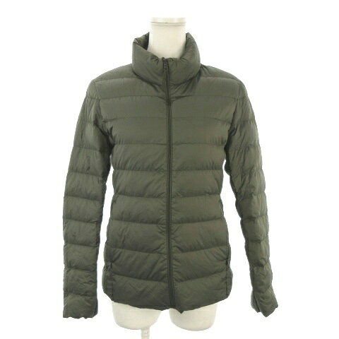 Other - 【中古】ユニクロ UNIQLO ダウンジャケット 上着 M 緑 グリーン 無地 スタンドカラー 長袖 /AO7 ■ECD004 レディース 【ベクトル 古着】 260512
