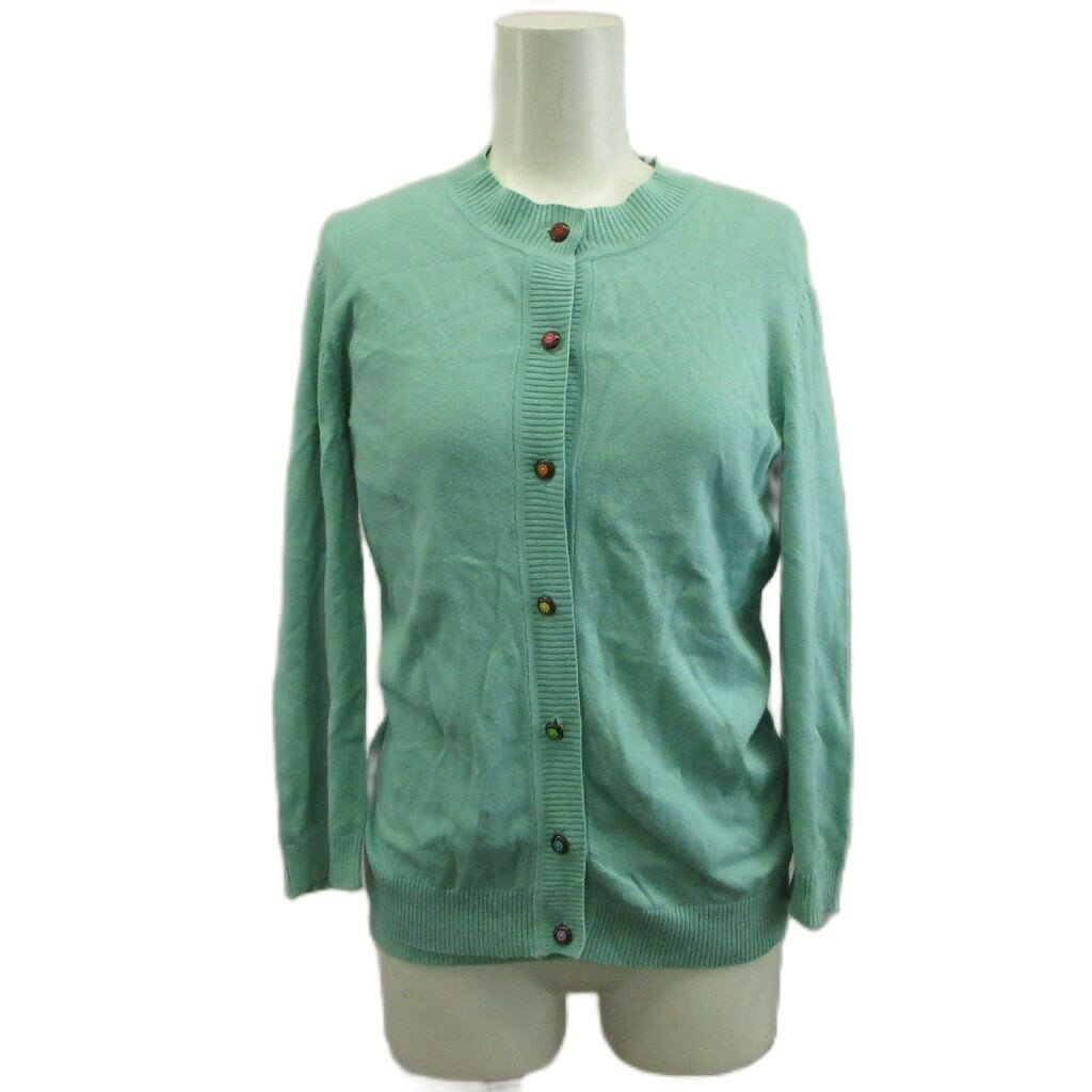 【中古】シンシアローリー CYNTHIA ROWLEY アンサンブルニット カットソー 2 ミントグリーン 無地 ラウンドネック 長袖 /KK ■ECA005 レディース 【ベクトル 古着】 260511