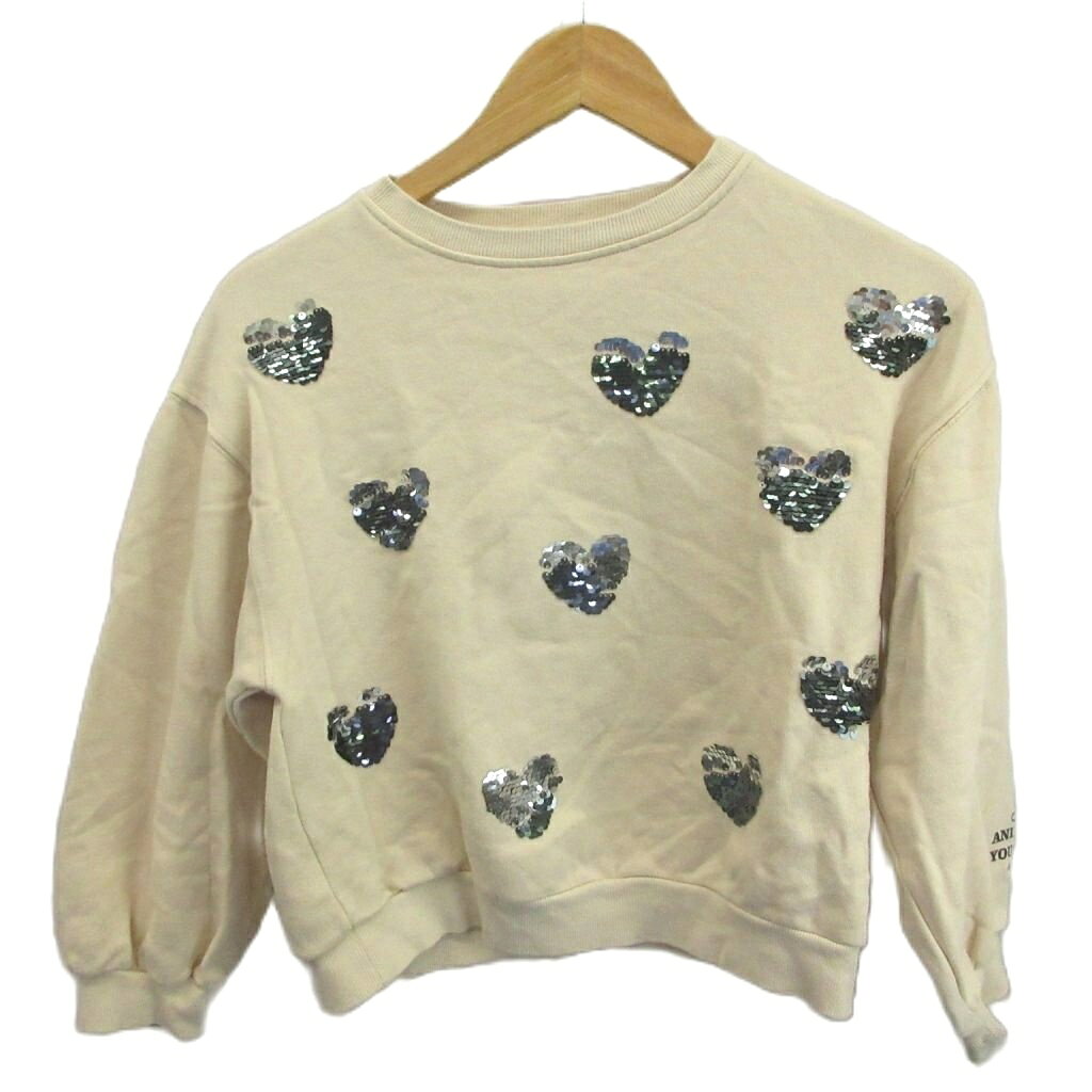 【中古】ザラ ZARA 子ども服 トレーナー 140 オフホワイト ハート柄 クルーネック 長袖 裏起毛 /MD ■ECA005 キッズ 【ベクトル 古着】 260512ブランドザラ ZARA表記サイズ140実寸サイズ肩幅：50cm　身幅：46cm　着丈：43cm　袖丈：40cm　　素材綿、ポリエステル色オフホワイト仕様裏起毛状態一部黒い汚れがございますが、その他に目立ったダメージはなく、問題なくご使用いただける商品です。 ※あくまでも中古品ですので掲載写真や記載内容をご確認いただき、ご理解の上ご購入ください。備考（株）ザラ・ジャパン商品のお問い合わせの回答を休止しております。＊各商品ページの商品詳細等をご確認の上ご購入ください。【中古】ザラ ZARA 子ども服 トレーナー 140 オフホワイト ハート柄 クルーネック 長袖 裏起毛 /MD ■ECA005 キッズ 【ベクトル 古着】 260512状態ランク　”AB”詳細については、下記および「状態ランクについて」ページをご覧ください。未使用・新品の商品ほぼ新品同様の商品使用感が少なく、かなり状態の良い商品使用感はあるが、傷や汚れの少ない商品使用感の他、傷や汚れが見られる商品かなり大きな傷みがある難あり商品※S〜CランクはUSED品となりますので、使用感をご理解の上でご入札下さい。状態ランクについてinformationブランドザラ ZARA表記サイズ140実寸サイズ肩幅：50cm　身幅：46cm　着丈：43cm　袖丈：40cm　　素材綿、ポリエステル色オフホワイト仕様裏起毛状態一部黒い汚れがございますが、その他に目立ったダメージはなく、問題なくご使用いただける商品です。 ※あくまでも中古品ですので掲載写真や記載内容をご確認いただき、ご理解の上ご購入ください。備考（株）ザラ・ジャパン商品のお問い合わせの回答を休止しております。＊各商品ページの商品詳細等をご確認の上ご購入ください。本商品は一点物です他サイトや店舗にて販売している商品です。多少のお時間差にて欠品になることもございます。予めご了承頂ますようお願い致します。ベクトル・サイズガイドはこちらこの商品と同じブランドの商品を見る