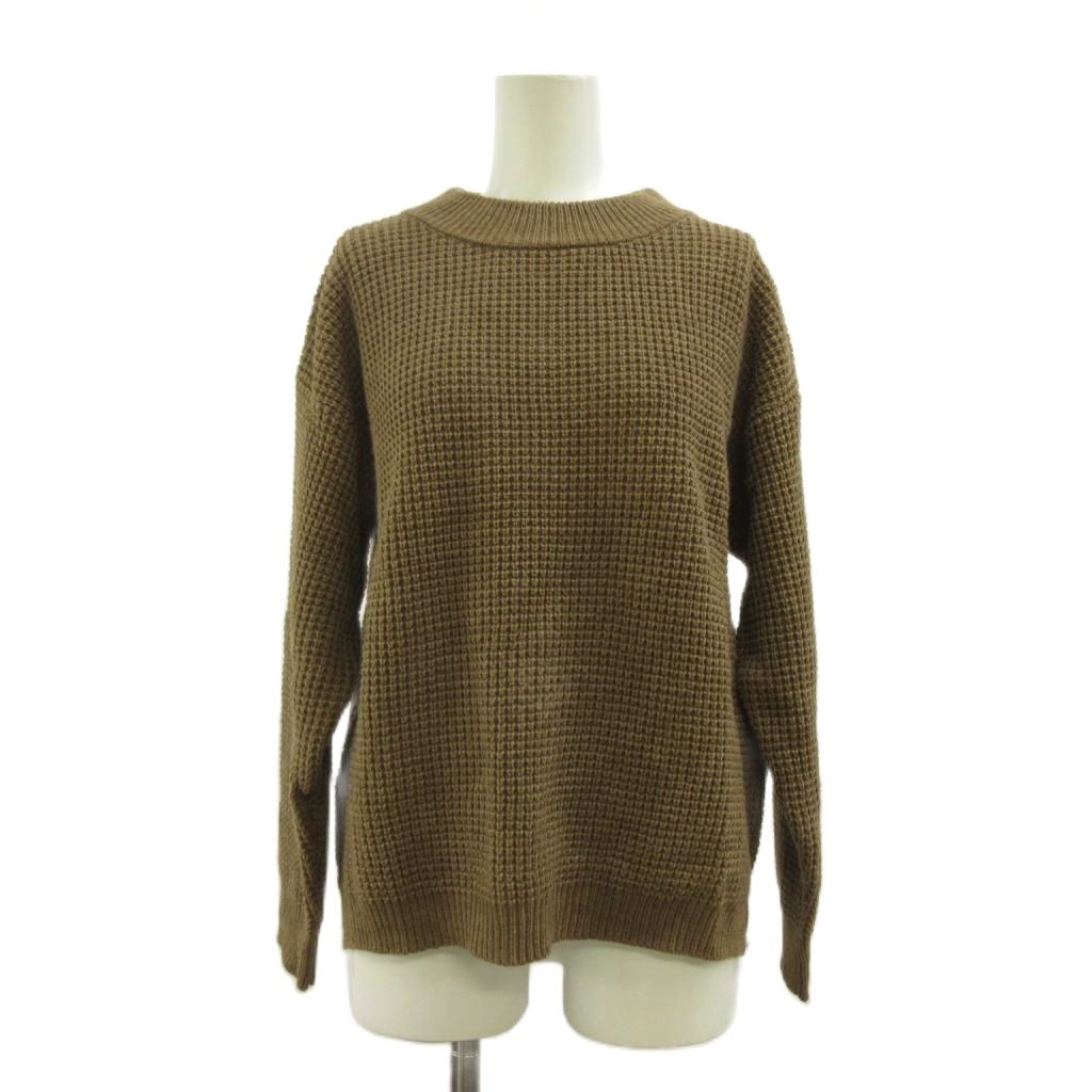 インディスライフ In this life カットソー F 茶 ブラウン 長袖 ワッフル編み /RN ■ECA005 レディース  260508