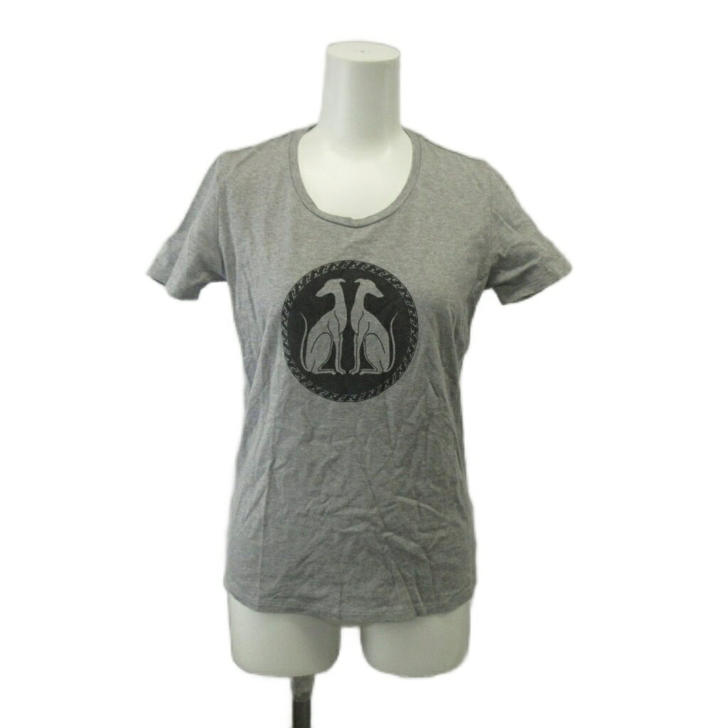 トゥ トラサルディ スティーレ TRU TRUSSARDI STILE Tシャツ 38 グレー プリント柄 ラウンドネック 半袖 /KK ■ECA005 レディース  260511