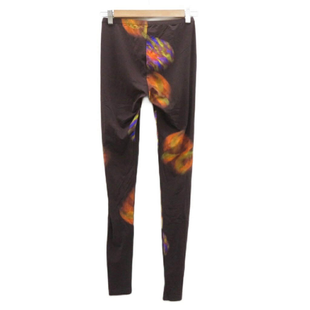 【中古】ニナリッチ NINA RICCI レギンス 茶 ブラウン 総柄 ロング丈 /YS12 ■GY57 ...