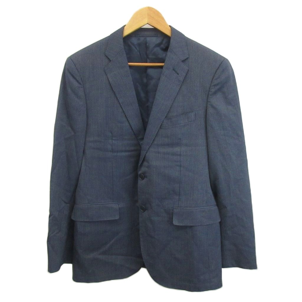 【中古】ユナイテッドアローズ A DAY IN THE LIFE スーツ フォーマル ウール 48 ネイビー ストライプ柄 長袖 2つボタン /AY ■GY62 メンズ 【ベクトル 古着】 260518 2