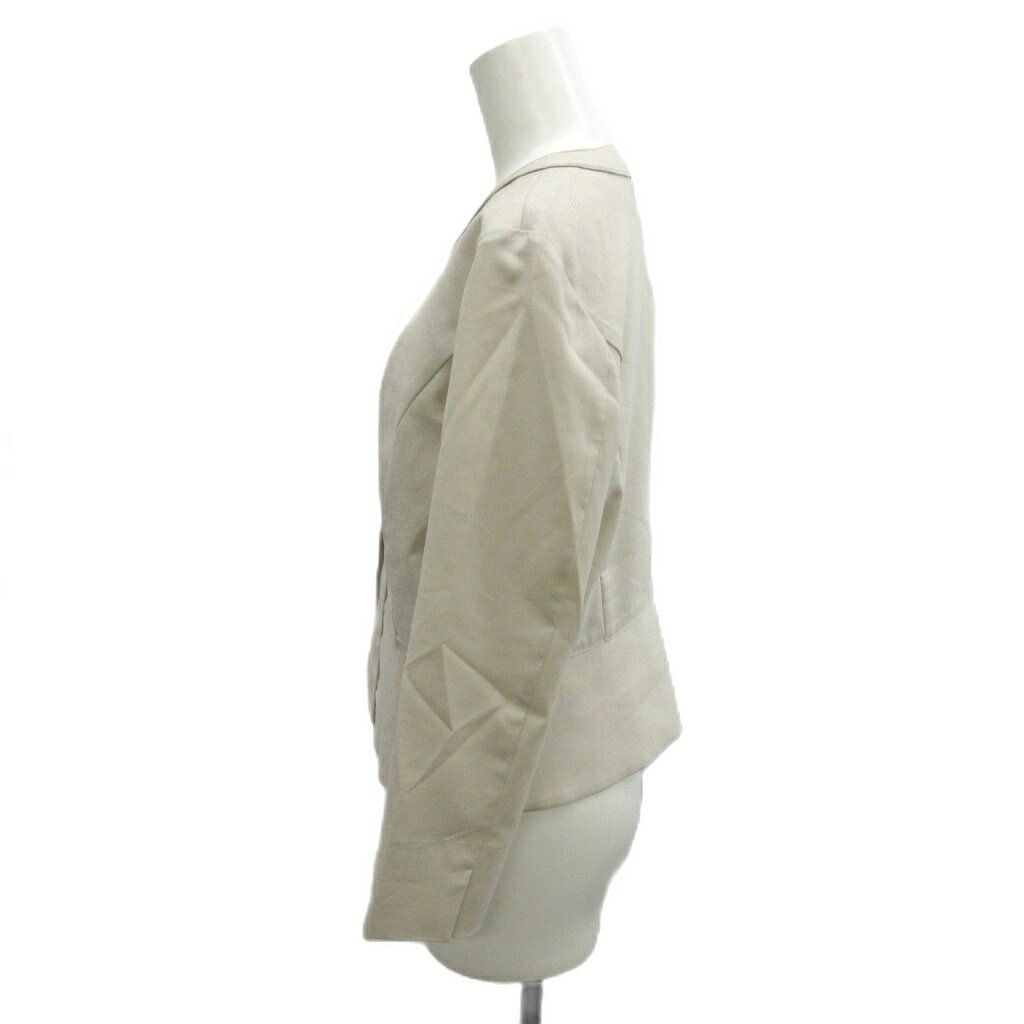 【中古】23区 オンワード樫山 ノーカラージャケット 上着 38 ベージュ 長袖 プリーツデザイン /NP ■ECB005 レディース 【ベクトル 古着】 260528 auc-vector-21003132 ブランド古着の買取販売ベクトル サンプル画像2