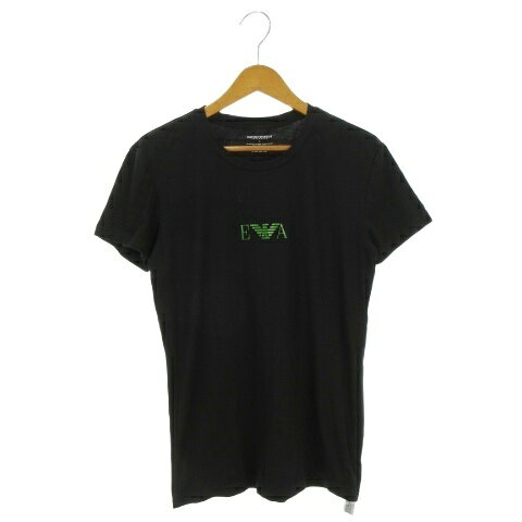 【中古】未使用品 エンポリオアルマーニ EMPORIO ARMANI UNDERWEAR Tシャツ L 黒 ブラック ロゴプリント 半袖 2A533 111035 /AH2 ■GY62 メンズ 【ベクトル 古着】 260602