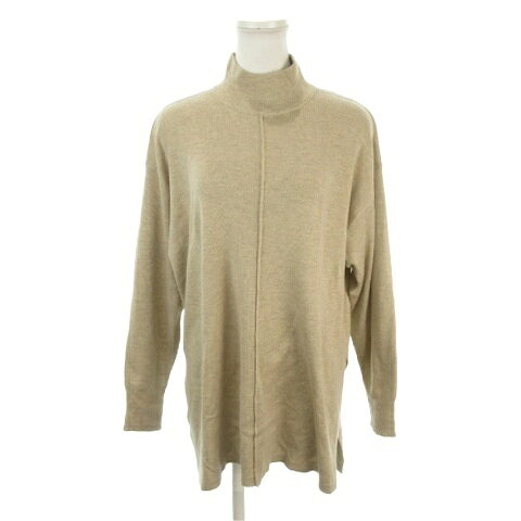【中古】ユナイテッドアローズ A DAY IN THE LIFE UNITED ARROWS ニット セーター チュニック ベージュ ハイネック 長袖 センターシーム /AH29 ■GY72 レディース 【ベクトル 古着】 260601