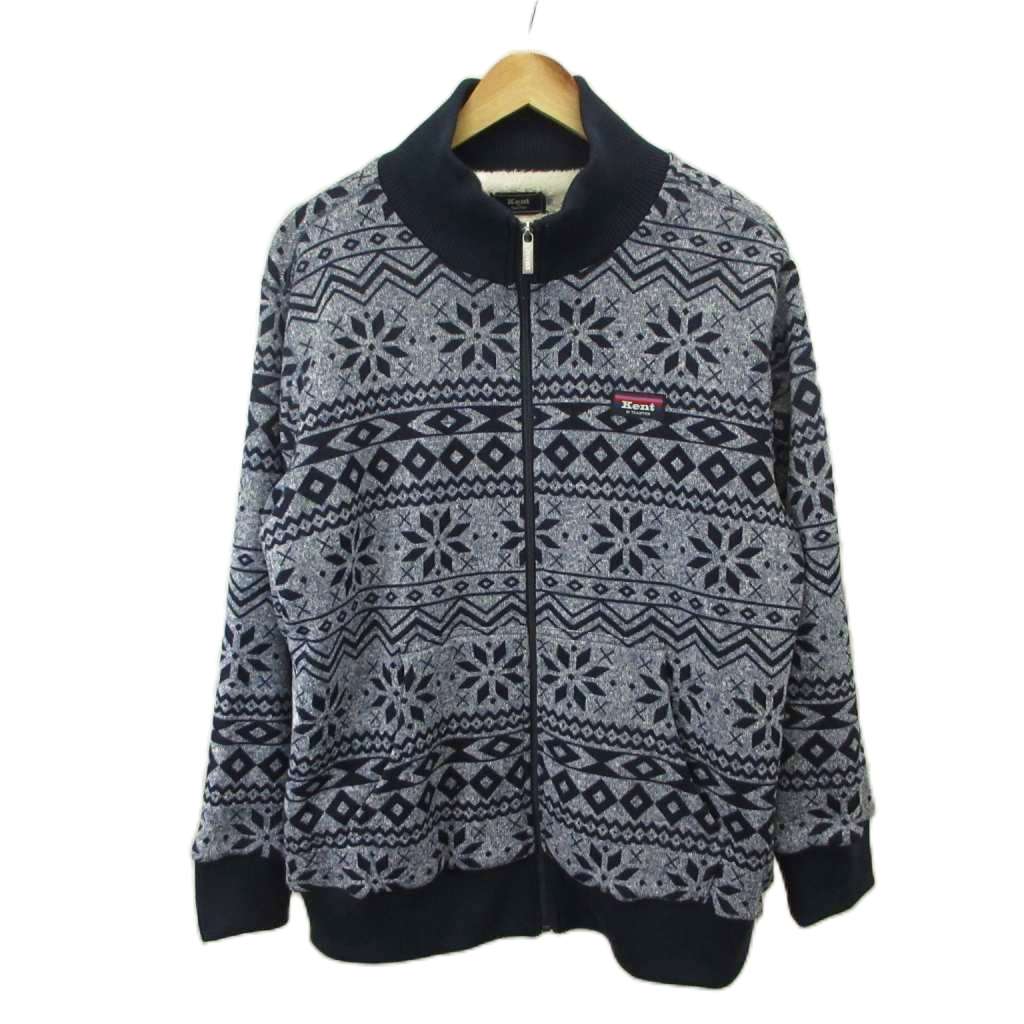 Kent in Tradition ジャケット 上着 3XL 紺 ネイビー 雪柄 ノルディック柄 長袖 /AY ■GY70 メンズ  260604