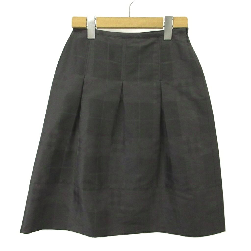 中古 バーバリー ロンドン BURBERRY LONDON スカート 36 黒 ブラック チェック柄 プリーツスカート 膝下丈 auc-vector-21005149 ブランド古着の買取販売ベクトル パッケージ画像