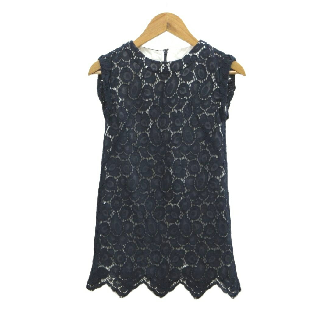 【中古】ミリー milly 子ども服 ワンピース 8 紺 ネイビー レース ノースリーブ ス...