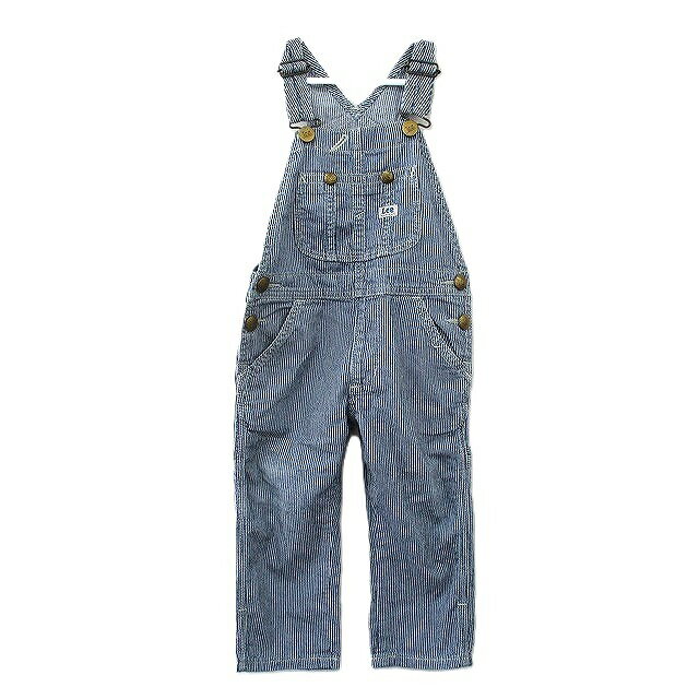 【中古】リー LEE 子供服 ヒッコリーストライプ オーバーオール サロペット 90 ブルー 青 /KT8 ■ECA006 キッズ 【ベクトル 古着】 260611