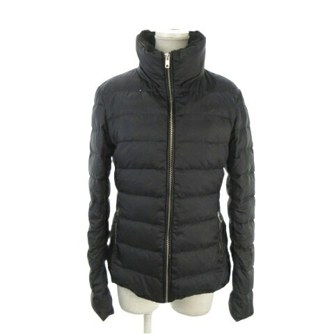 ザラ ZARA OUTWEAR ダウンジャケット 上着 M 黒 ブラック 無地 ハイネック 長袖 /AO6 ■ECB006 レディース  260701