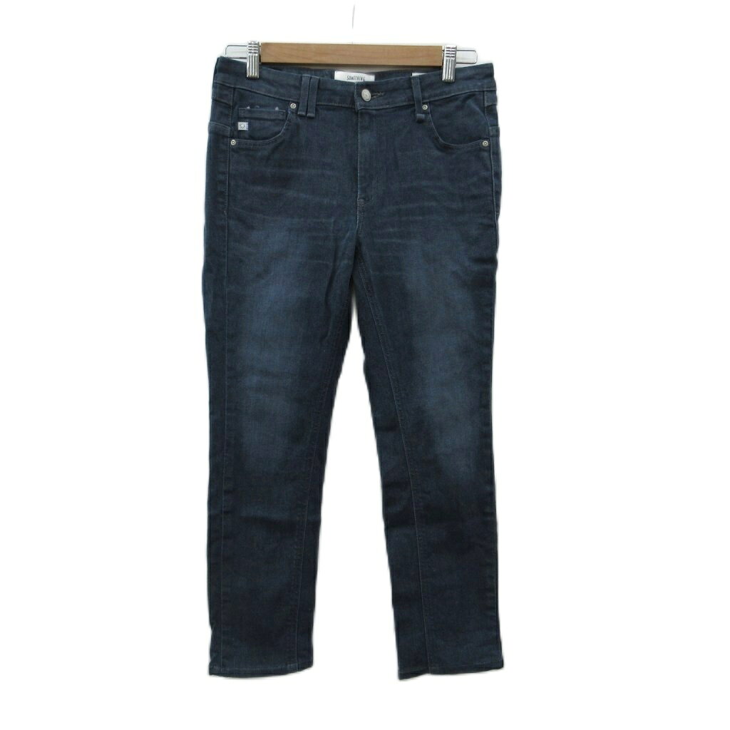 サムシング something デニムパンツ ジーンズ 大きいサイズ 30 紺 ネイビー アンクル丈 E533 /YS35 ■ECB006 レディース  260709