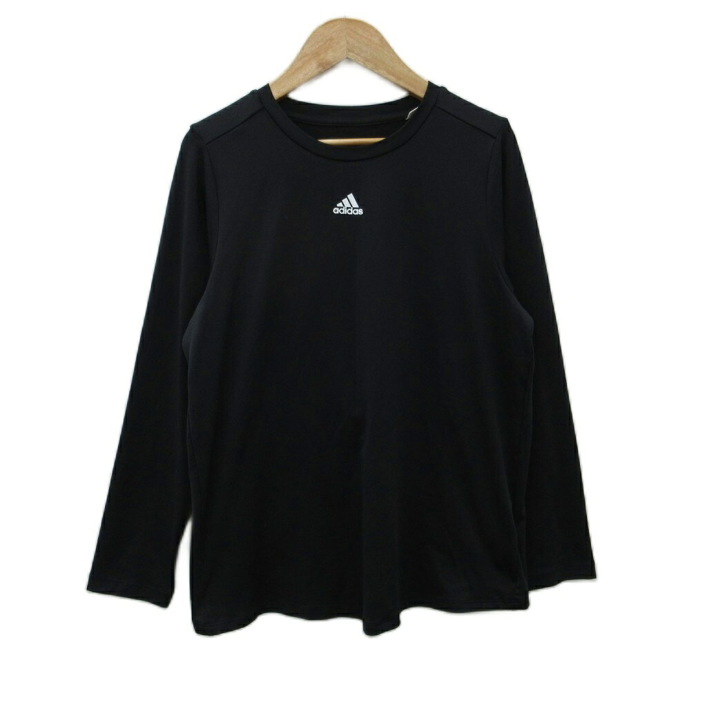 アディダス adidas スポーツウエア Tシャツ カットソー L 黒 ブラック 長袖 /SM10 ■ECB006 レディース  260710