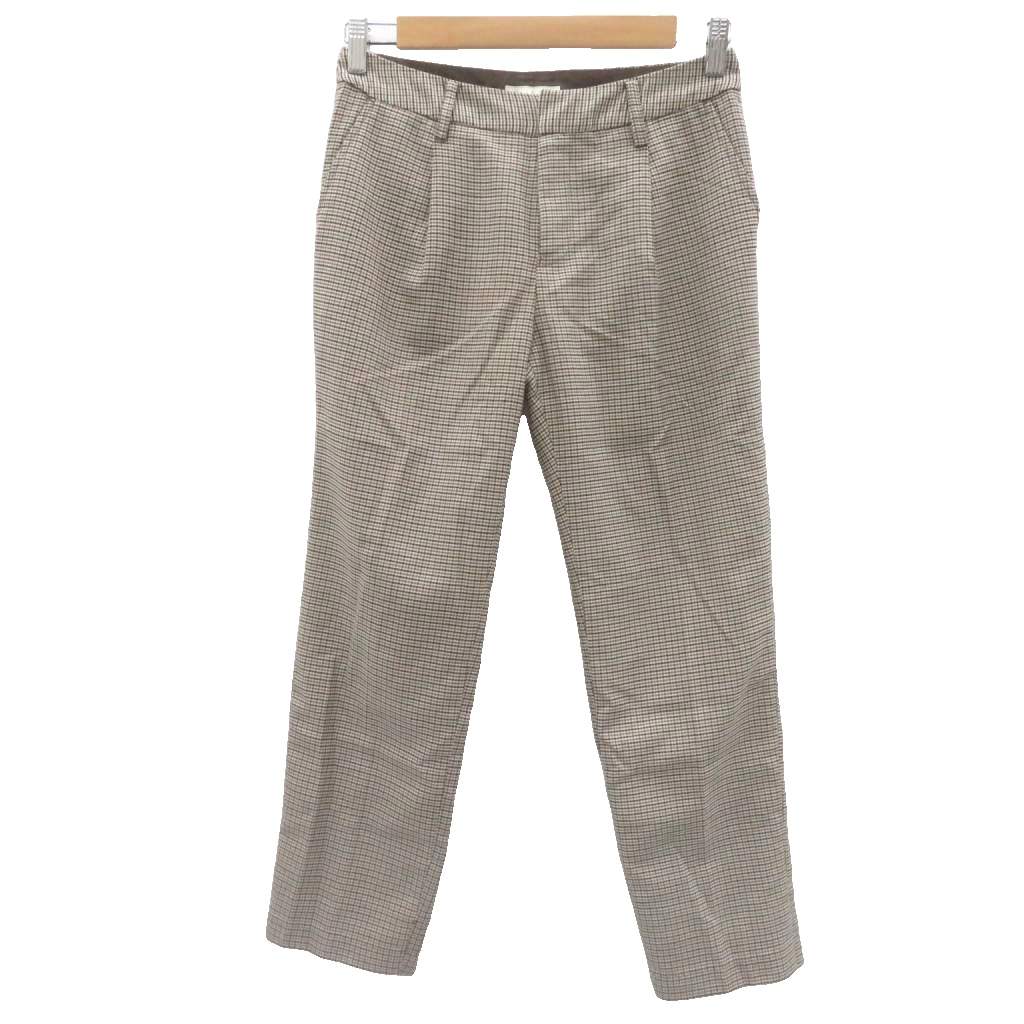 【中古】ロペピクニック ROPE Picnic タックテーパードパンツ 38 ベージュ チェック柄 アンクル丈 /YS34 ■ECB006 レディース 【ベクトル 古着】 260710 auc-vector-21108158 ブランド古着の買取販売ベクトル パッケージ画像