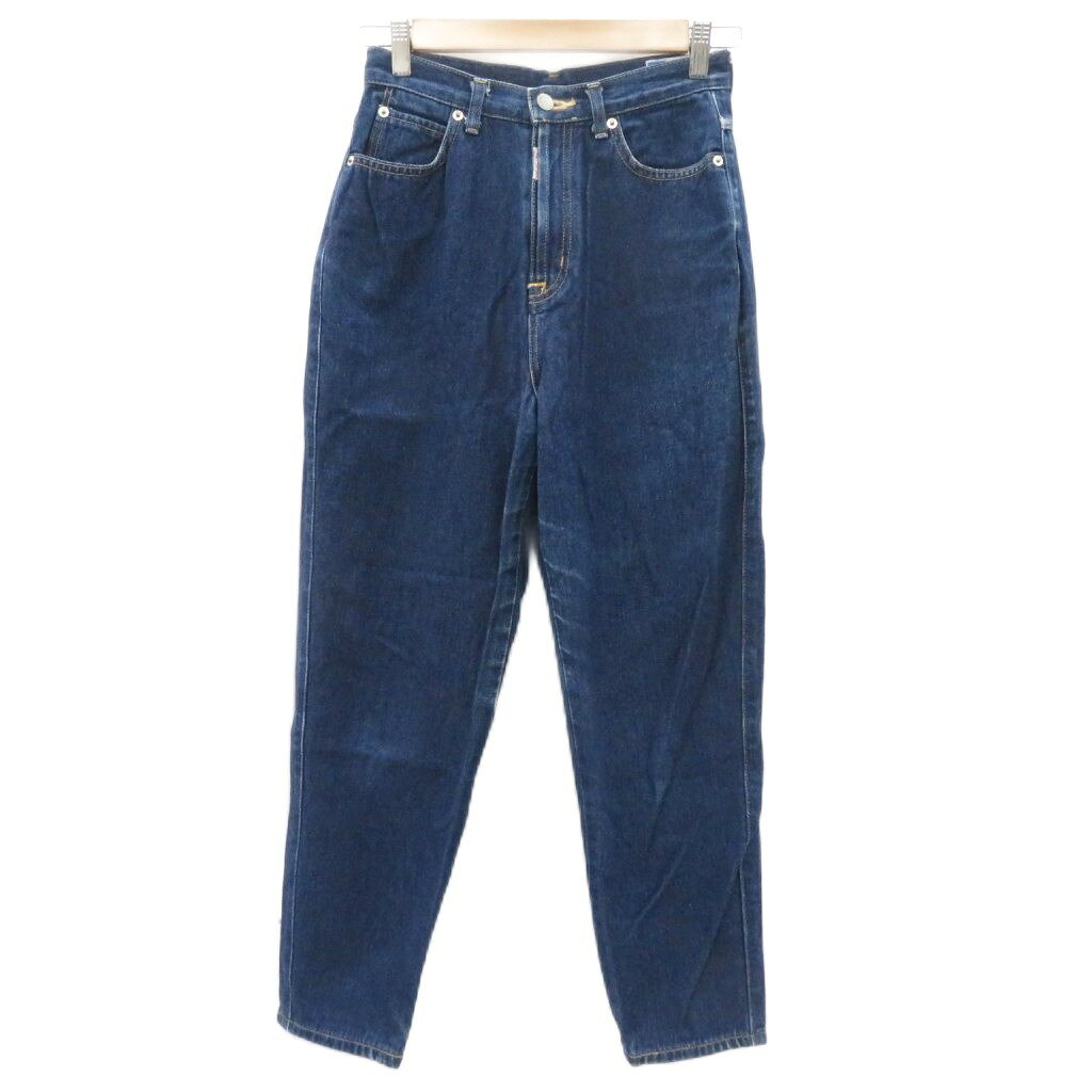 サムシング something デニムパンツ ジーンズ テーパードパンツ 25 青 ブルー ハイウエスト アンクル丈 /HO69 ■GY70 レディース  260710