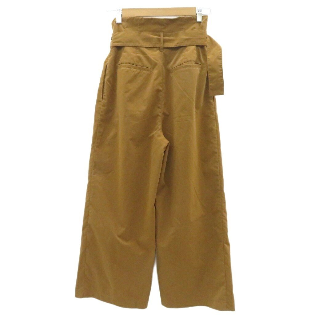 【中古】ナノ&コー nano&co ナノユニバース ワイドパンツ ロング丈 38 M 茶 ハイウエスト ベルト付き 無地 /SY17 ■GY70 レディース 【ベクトル 古着】 260710 auc-vector-21108145 ブランド古着の買取販売ベクトル サンプル画像2