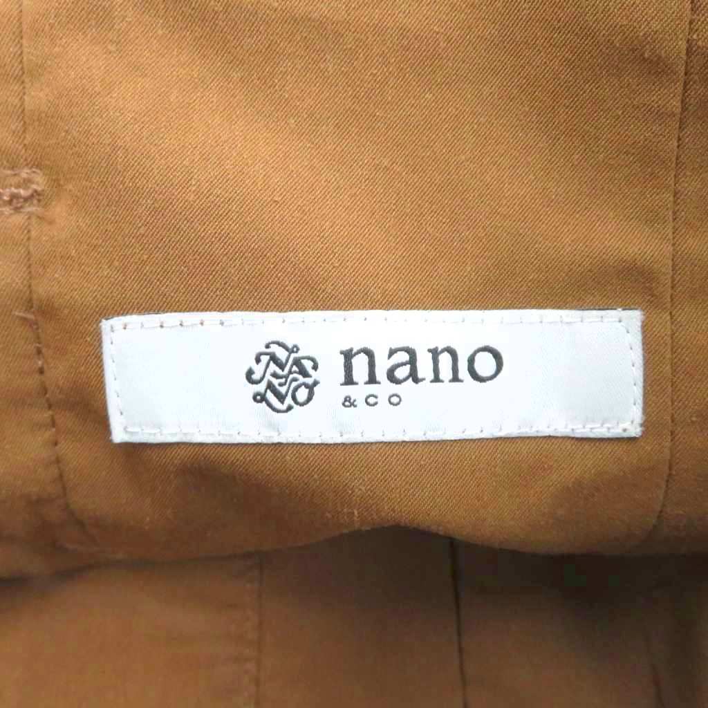 【中古】ナノ&コー nano&co ナノユニバース ワイドパンツ ロング丈 38 M 茶 ハイウエスト ベルト付き 無地 /SY17 ■GY70 レディース 【ベクトル 古着】 260710 auc-vector-21108145 ブランド古着の買取販売ベクトル サンプル画像3