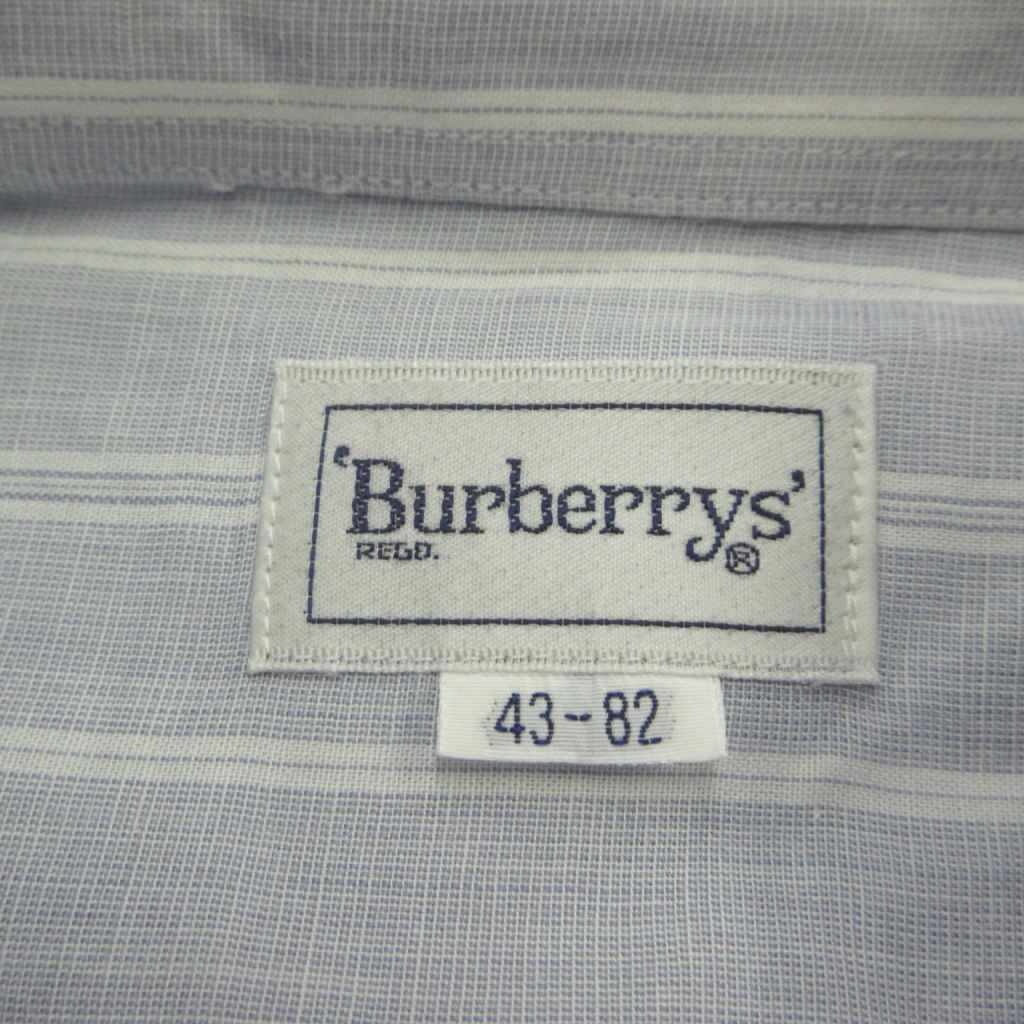 中古 バーバリーズ Burberrys シャツ 麻 リネン 43-82 ライトブルー 白 ホワイト ストライプ柄 長袖 NP G auc-vector-21074820 ブランド古着の買取販売ベクトル サンプル画像3