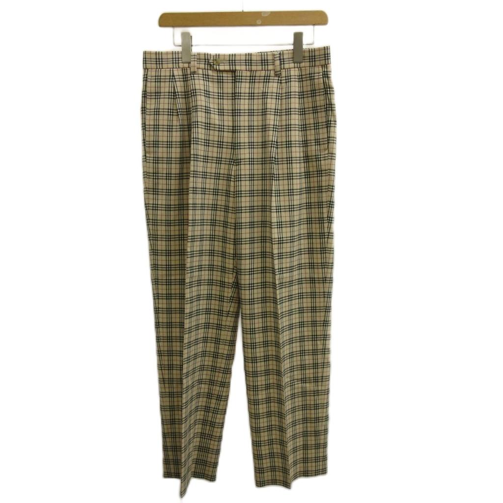 バーバリーゴルフ BURBERRY GOLF パンツ ウール スラックス ベージュ ノバチェック フルレングス ゴルフウェア BFF03-760-43 /PP ■GY53 メンズ  260701