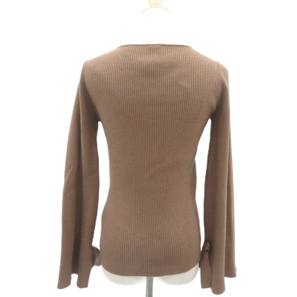 【中古】ミラオーウェン Mila Owen リブニット カットソー 長袖 0 S 茶 Vネック フレアスリーブ /SY20 ■GY75 レディース 【ベクトル 古着】 260714 auc-vector-21117595 ブランド古着の買取販売ベクトル サンプル画像2