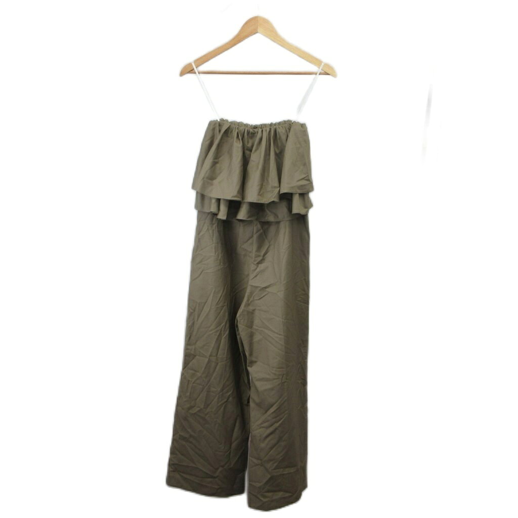 【中古】ミラオーウェン Mila Owen サロペットパンツ オールインワン 1 ベージュ ベアトップ フリル ワイドパンツ /NP ■ECF007 レディース 【ベクトル 古着】 260707 auc-vector-21087745 ブランド古着の買取販売ベクトル サンプル画像2