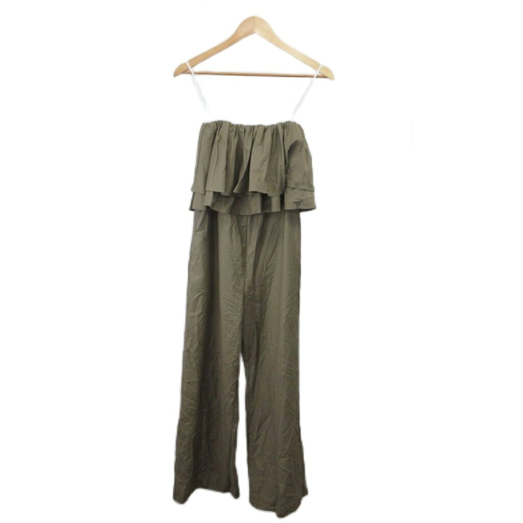 【中古】ミラオーウェン Mila Owen サロペットパンツ オールインワン 1 ベージュ ベアトップ フリル ワイドパンツ /NP ■ECF007 レディース 【ベクトル 古着】 260707 auc-vector-21088589 ブランド古着の買取販売ベクトル パッケージ画像