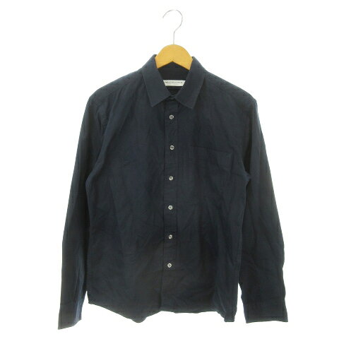 中古 アーバンリサーチ URBAN RESEARCH シャツ MS 紺 ネイビー 無地 レギュラーカラー 長袖 /MN3…