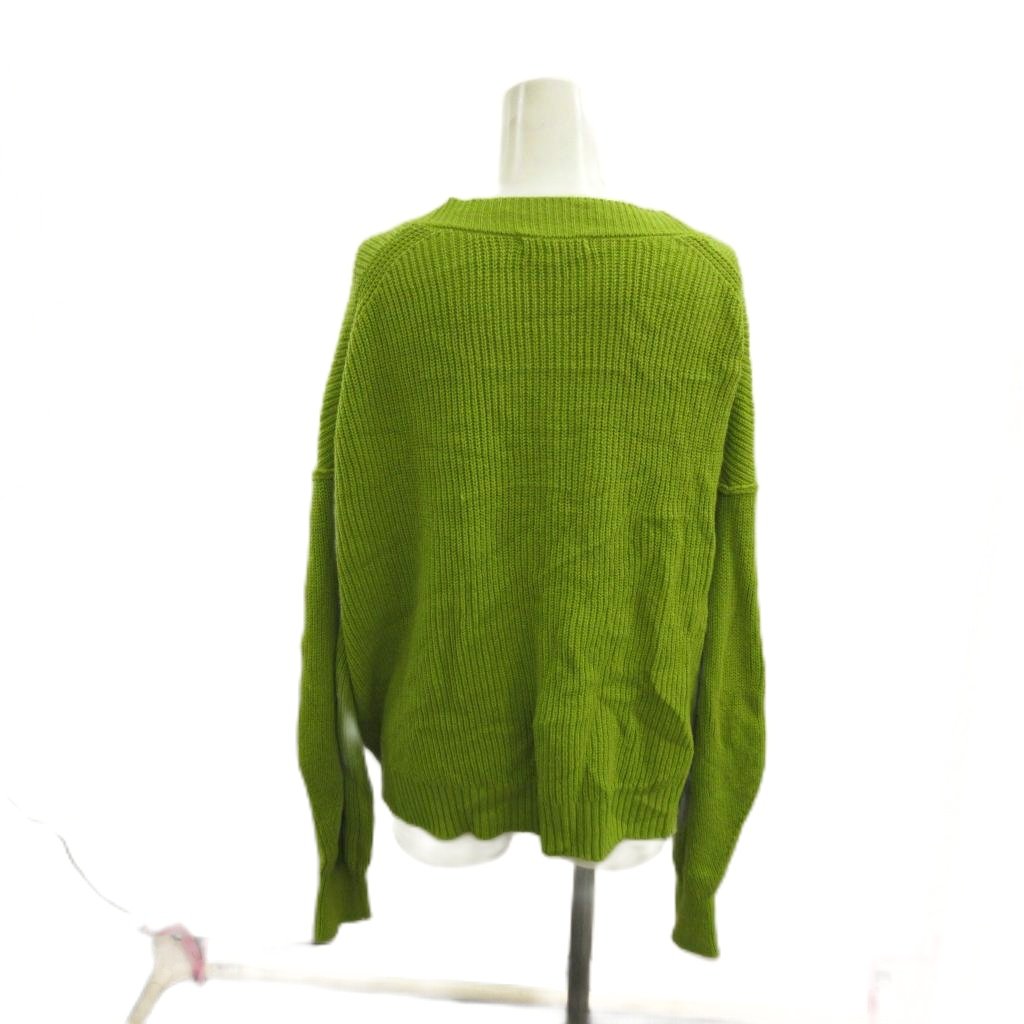 【中古】グローバルワーク GLOBAL WORK カーディガン ニット L 黄緑 Vネック 長袖 ボタン留め /KK ■GY75 レディース 【ベクトル 古着】 260723 auc-vector-21136208 ブランド古着の買取販売ベクトル サンプル画像3